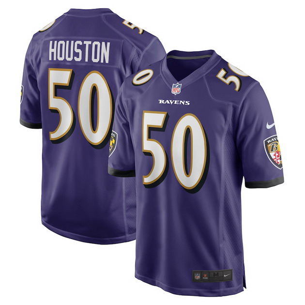 mens nike justin houston purple baltimore ravens game jersey